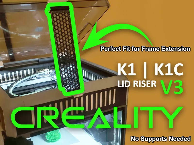 Top Lid Support Add-on for Creality K1/K1C/K1SE