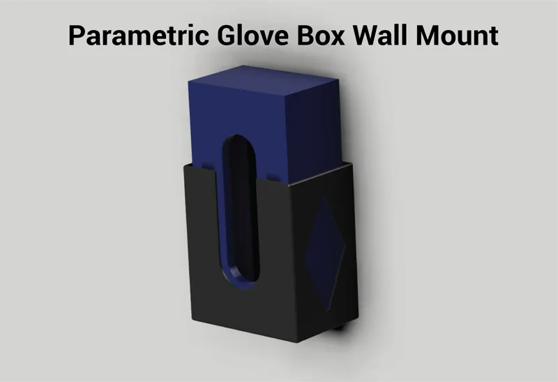 Parametric Disposable Glove Box Wall Mount 