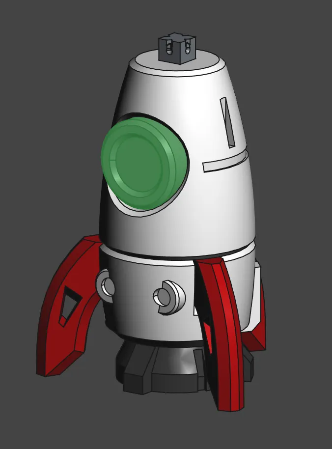 Walk In Rocketship Model Retro Rocket Ship - Model Kit - Free 3D Print Model - MakerWorld