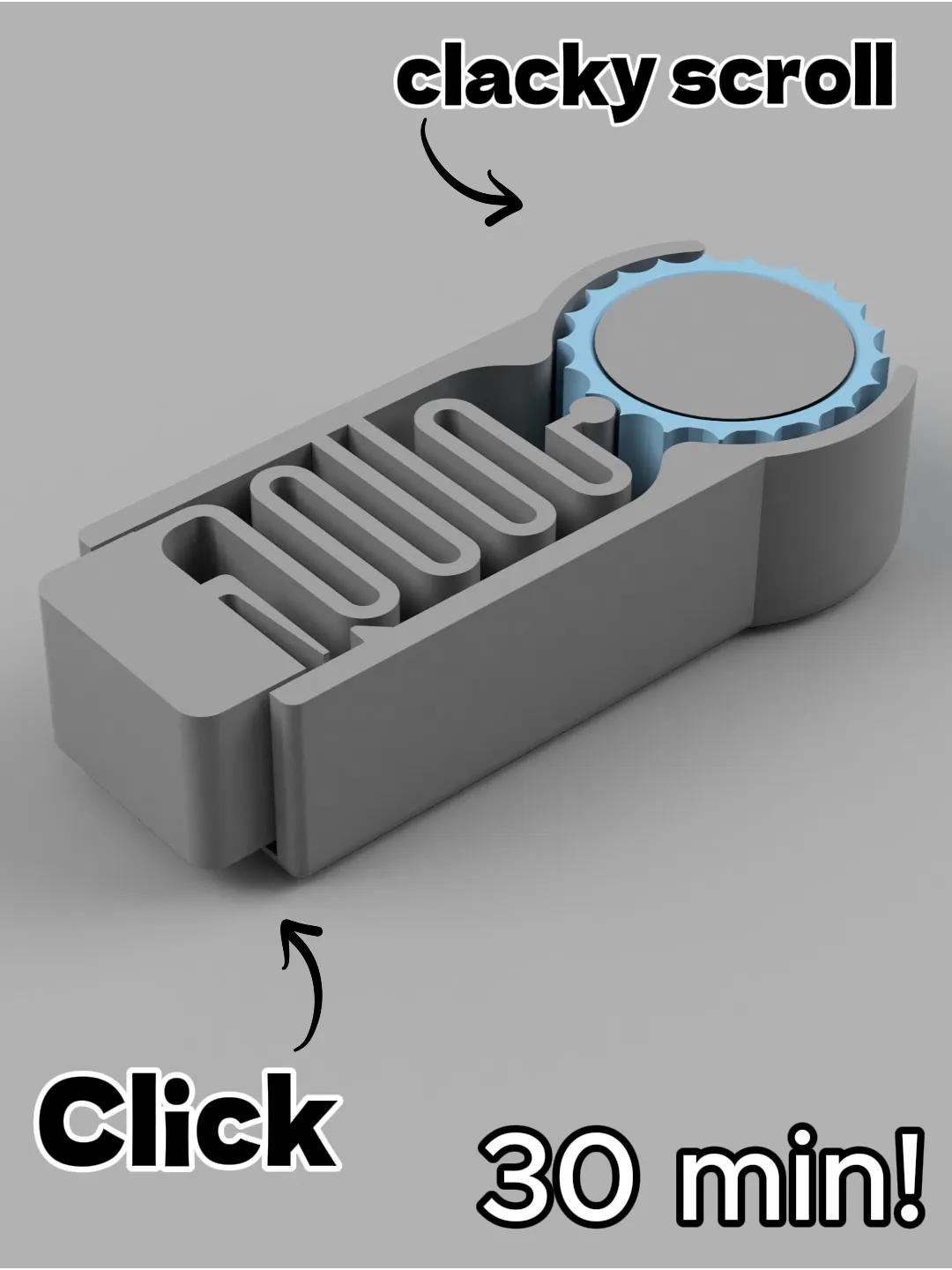 Click Clacky Scroll - print-in-place Fidget Toy by yaner designs ...