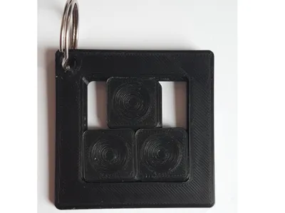 Sliding keychain fidget
