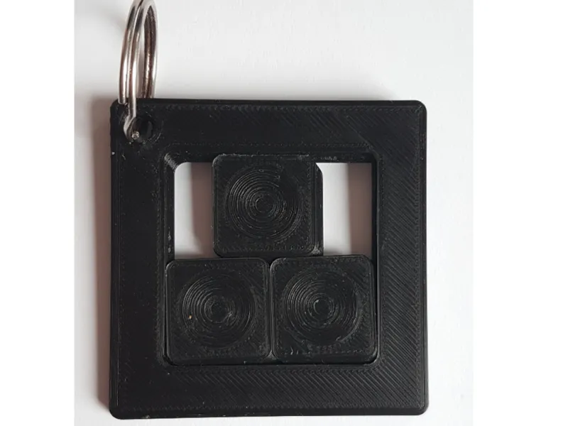 Sliding keychain fidget