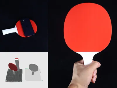 Ping Pong Paddle|Print in Place, no assembly required | Single color 100-minute fast printing + AMS optimized version