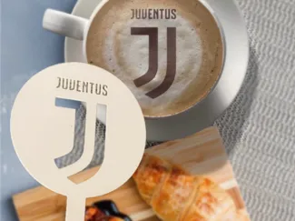 stencil logo Juventus per caffè latte