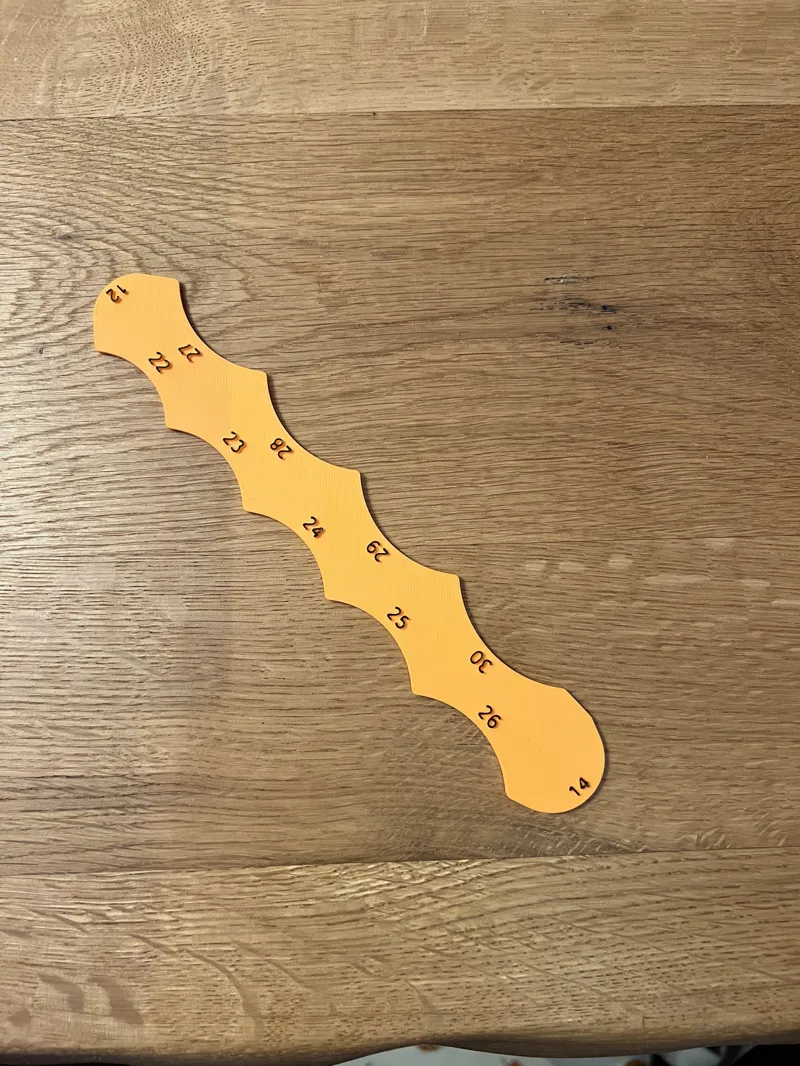 Large Radius Fillet Gauge | 22mm to 30mm| CAD Tool
