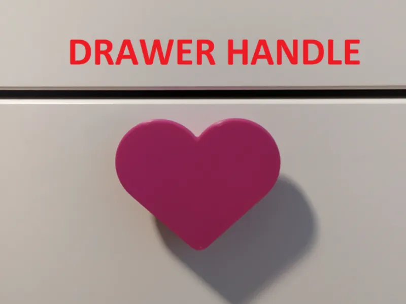 Drawer knob - Heart shaped