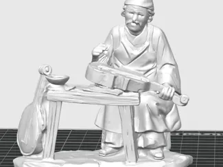 Statuina del presepe ( Musicista )