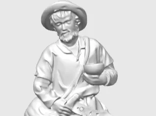 Figurine de berger pour crèche de Noël