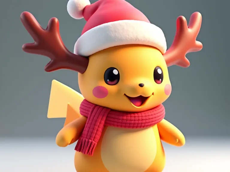 Christmas Pikachu Inspired Printmon