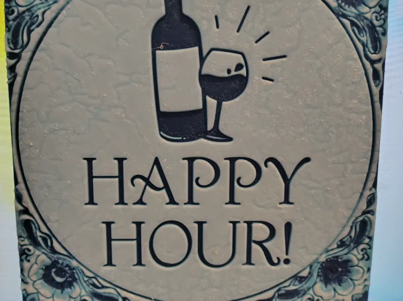dutch blue tile "Happy Hour"