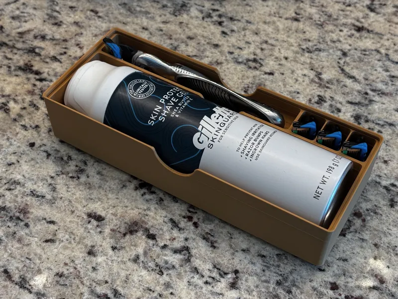 Razor and Shaving Cream Gridfinity Bin
