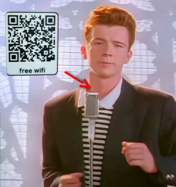 Blague QR code wifi gratuit