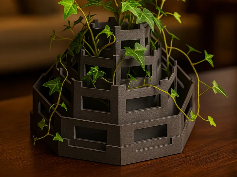 babel tower planter