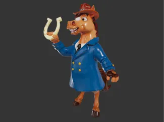 The horse in the coat