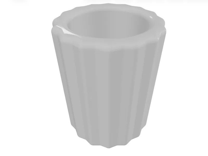 simple pot with rounded edges 