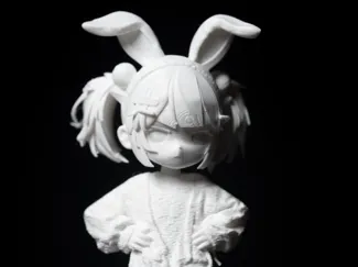兔儿潮玩女孩人物模型