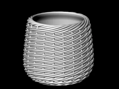Imitation flower pot, woven flower basket