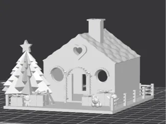 Weihnachtshaus für Teelichter