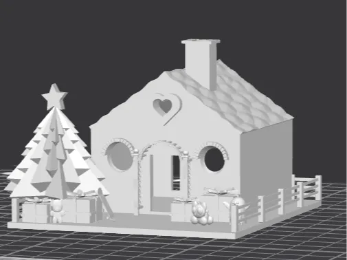 Weihnachtshaus für Teelichter