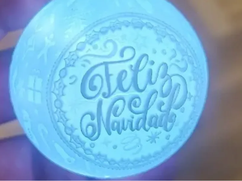 BOLA NAVIDAD LITOFONÍA CON FOTO PERSONALIZADA
