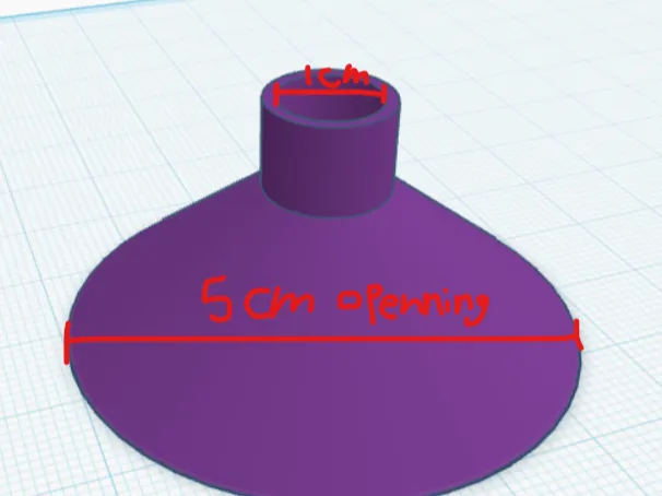 5cm to 1cm funnel