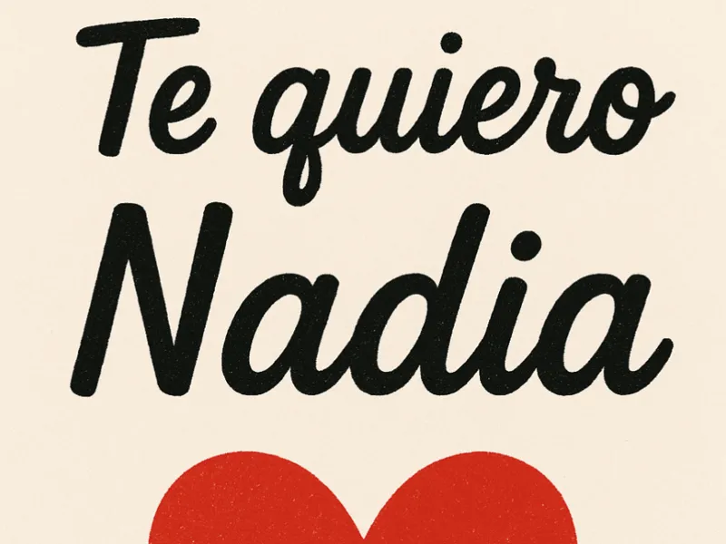 Llavero Te quiero Nadia