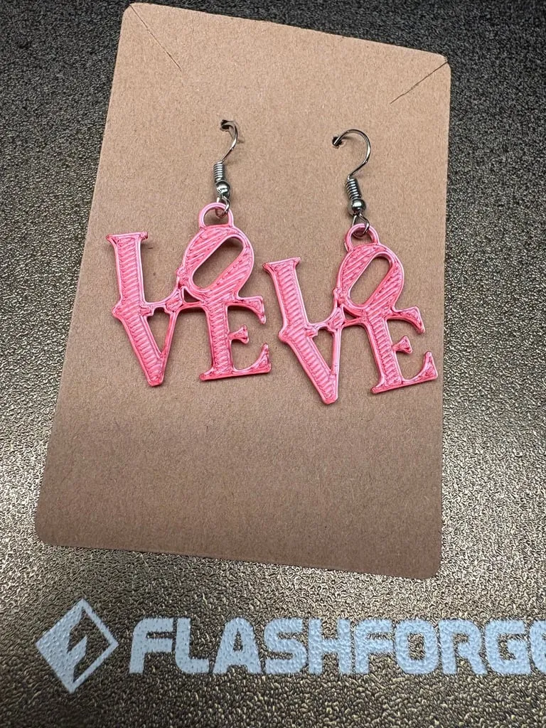 Love Park sculpture earrings