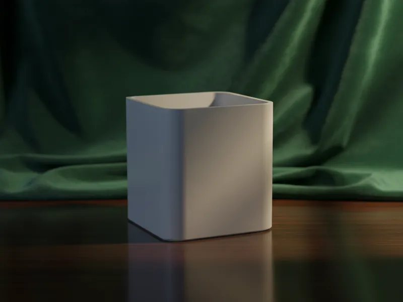 Rounded sqaure pot 