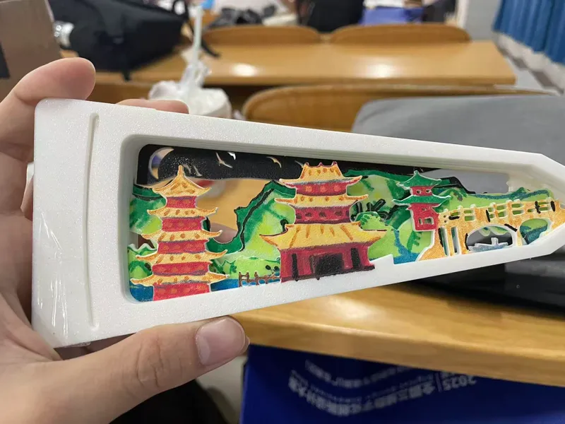 仿纸雕立体扇