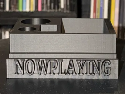 now playing vinyl record stand,holds cleaning 