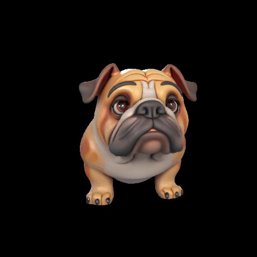 Bulldog Figurine – 3D Printable Chunky Dog Model