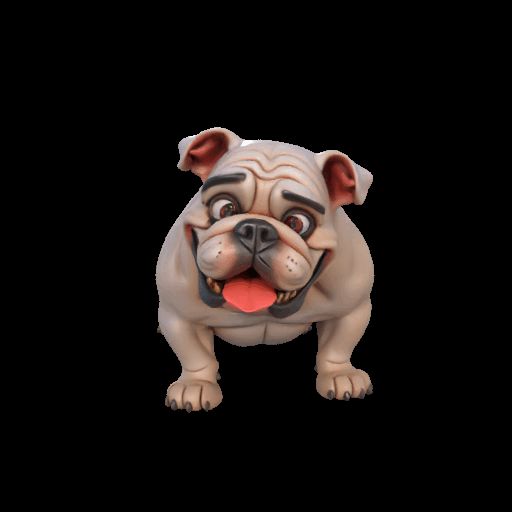 Bulldog Figurine – 3D Printable Chunky Dog Model