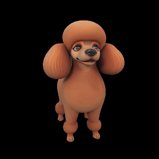 Poodle Figurine – 3D Printable Elegant Dog Model