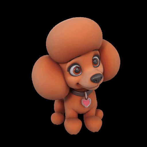 Poodle Figurine – 3D Printable Elegant Dog Model