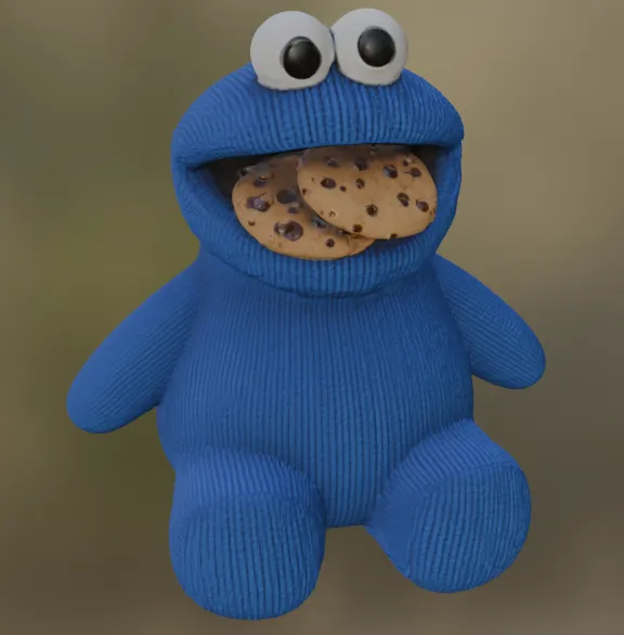 Knitted Cookie Monster