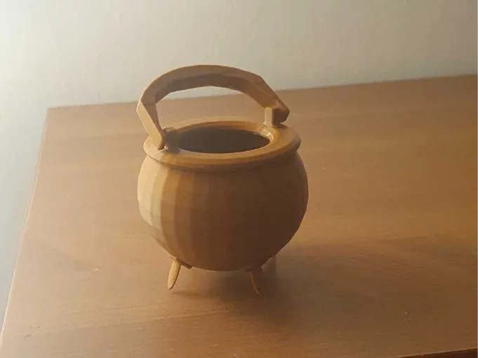 low poly witch cauldron  
