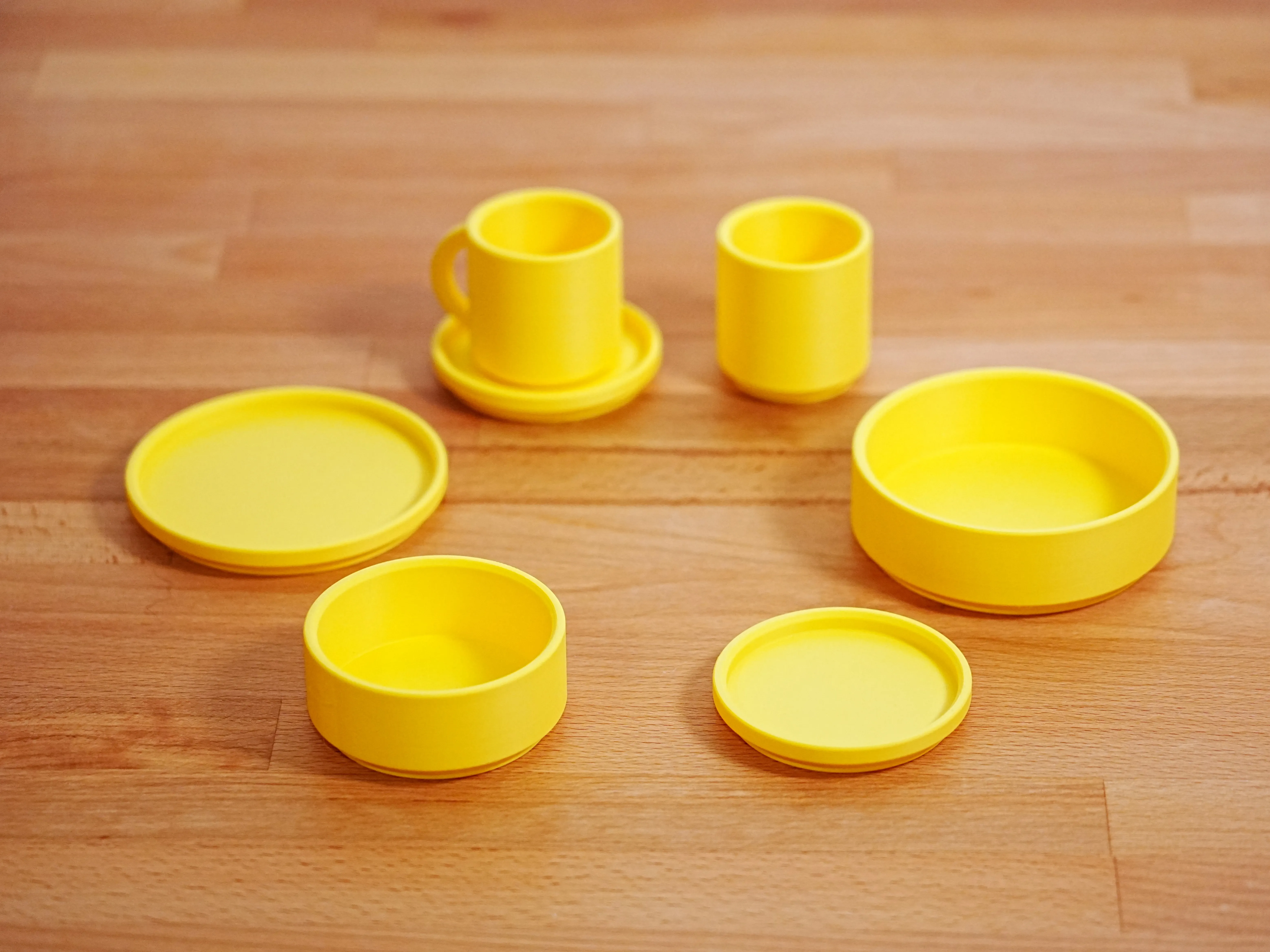 Single 7-piece set in Bambu Lab PLA Matte Lemon Yellow