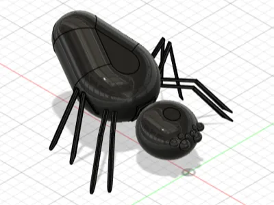 Spider with articulated head