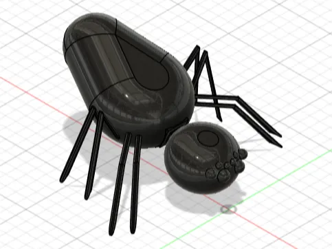 Spider with articulated head