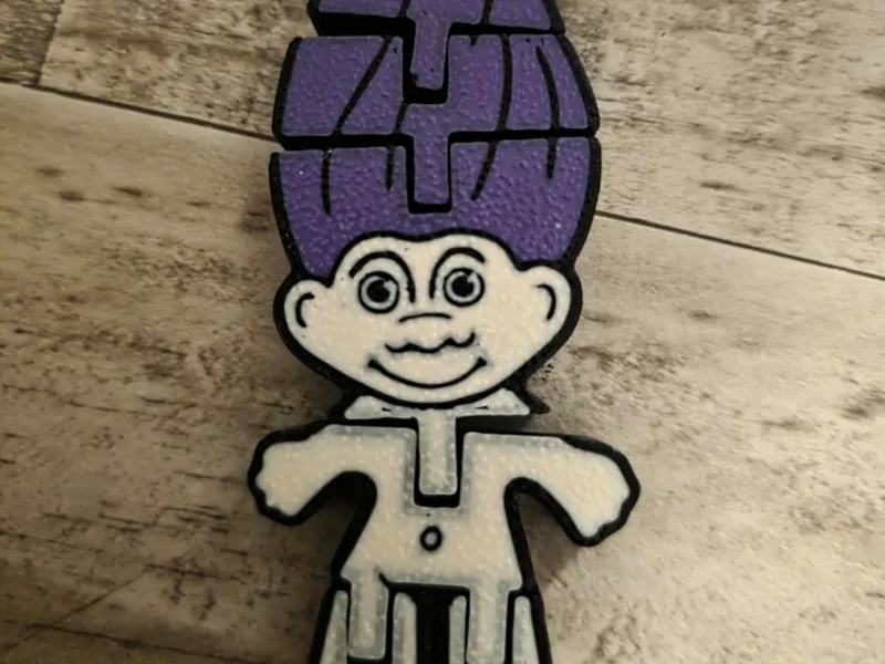 90's Retro Troll Flexi Keychain