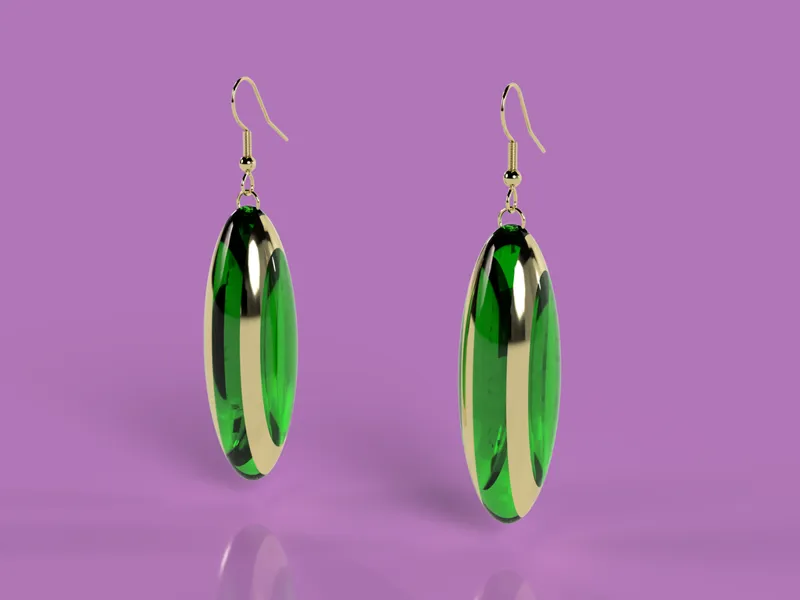 3D Ellipse earrings