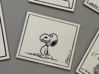 Snoopy史努比漫画浮雕画冰箱贴:坏笑的史努比