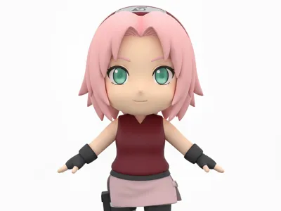 Chibi Sakura AI-Generated