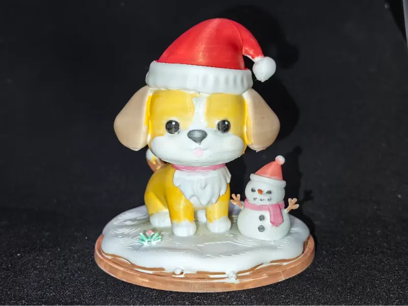 小狗与雪人