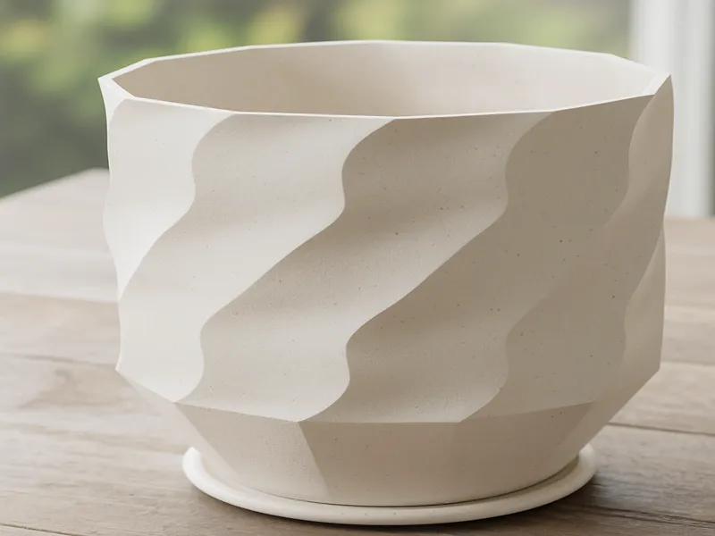 Minimalist Ribbed Desk Pot