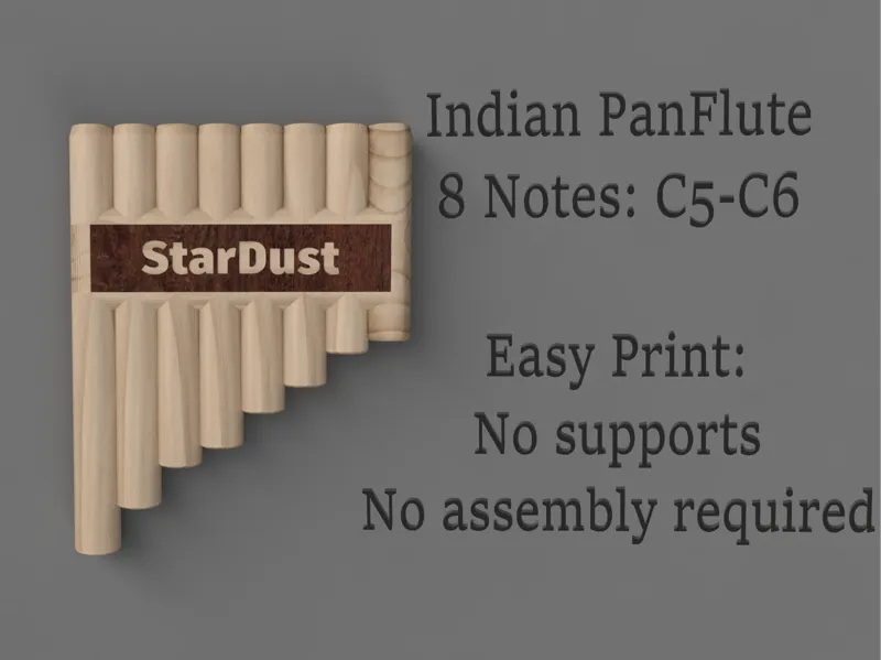 Indian Pan Flute V2 – One-Piece Instrument (C5→C6)