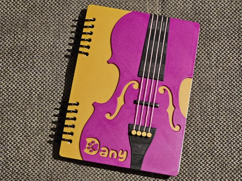 Cubierta Libreta media carta con portada de Violin