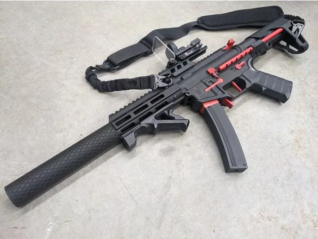 Airsoft King Arms PDW 9mm Mock Suppressor