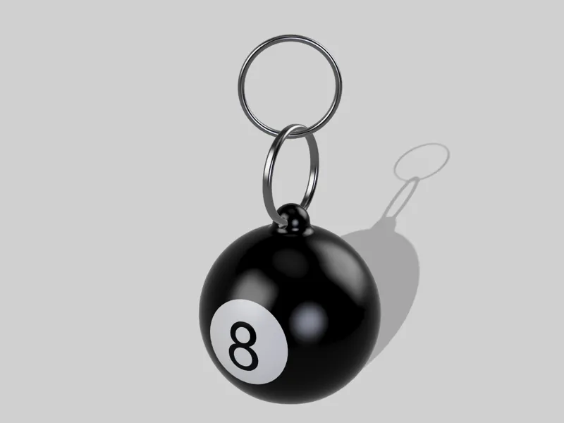 8 BILLIARD BALL KEYCHAIN