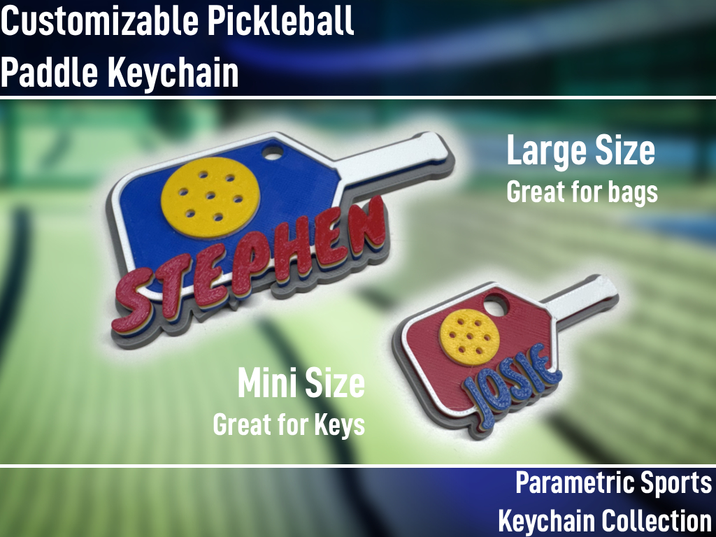 Pickleball Paddle Keychain